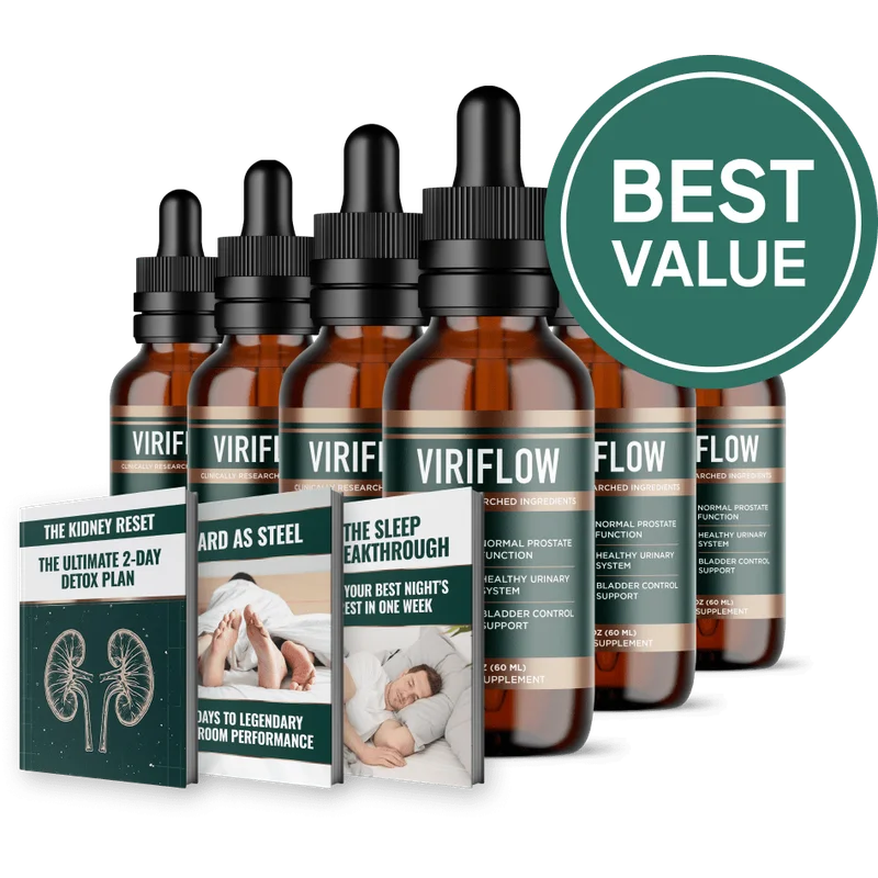 ViriFlow Men's Wellness Health — 6 Bottle / 180 Day Pack